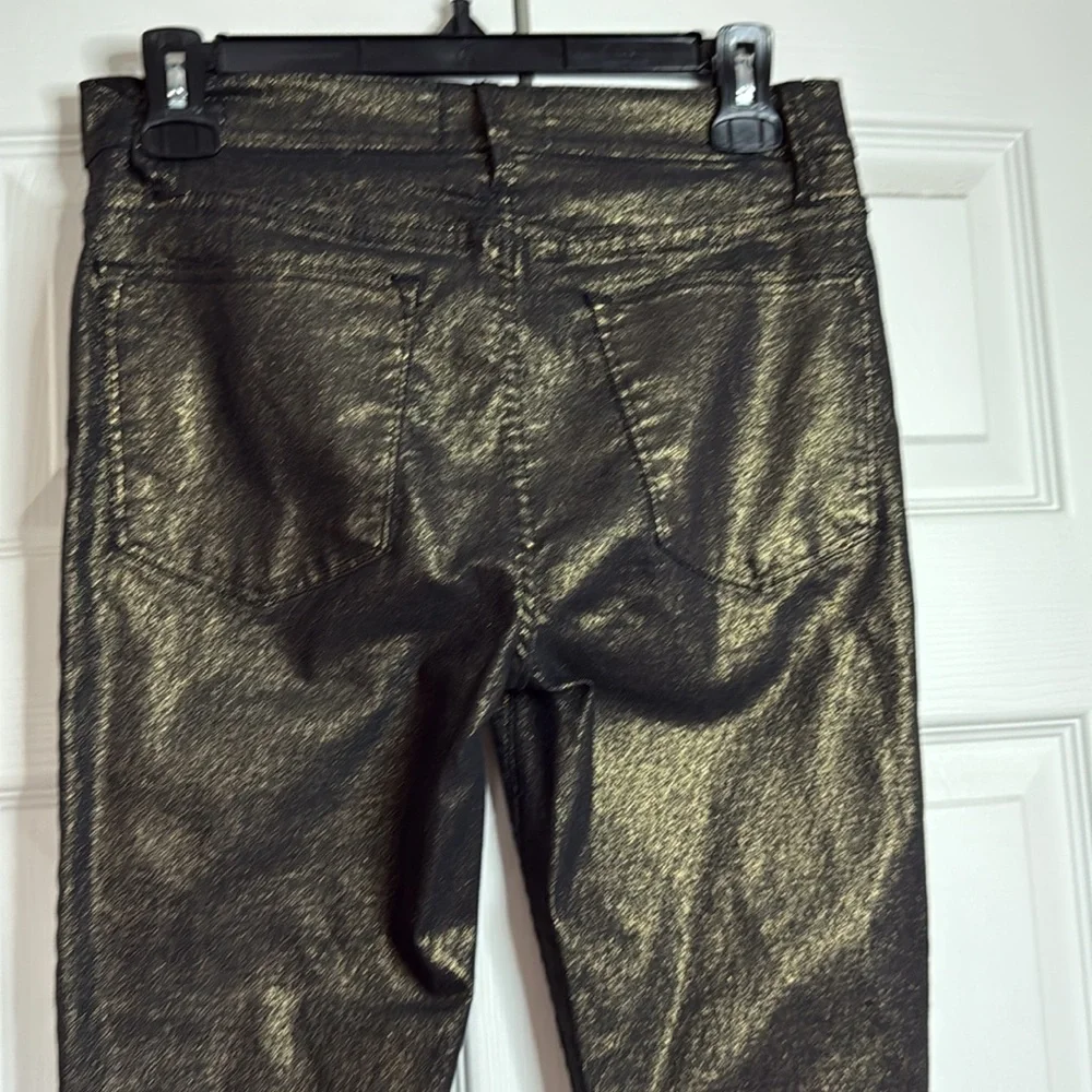 Frame Black and Gold Women's Jeans Le high Skinny Size 27 - Picture 5 of 9